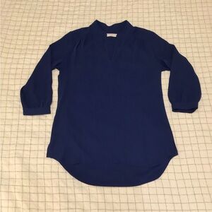 Amanda Uprichard blue long sleeve tunic style top S